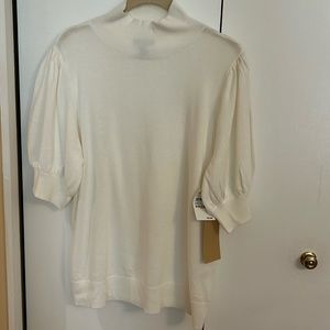 Halogen Cream Puff Sleeve Sweater size L